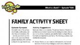 A family activity sheet with the words'what's in a banana?'.